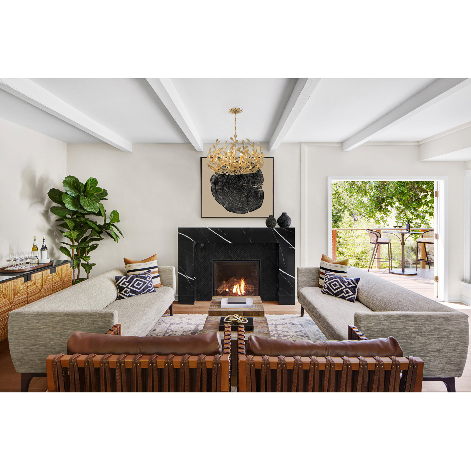 Conde 6 - Light Dimmable Globe Chandelier, Antique Gold