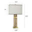 Lampe de table en bois - or Ramsel - abat-jour avoine