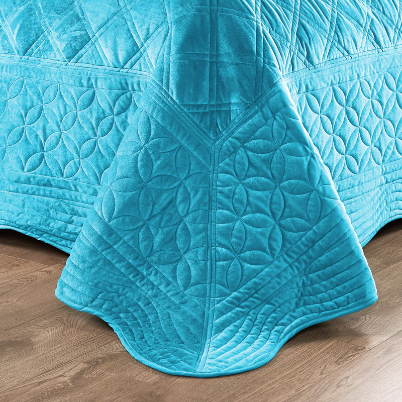 Ensemble de couette surdimensionné de 4 pièces en microfibre douce, Bleu plongée sous-marine