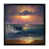 Impression noire sur toile encadrée