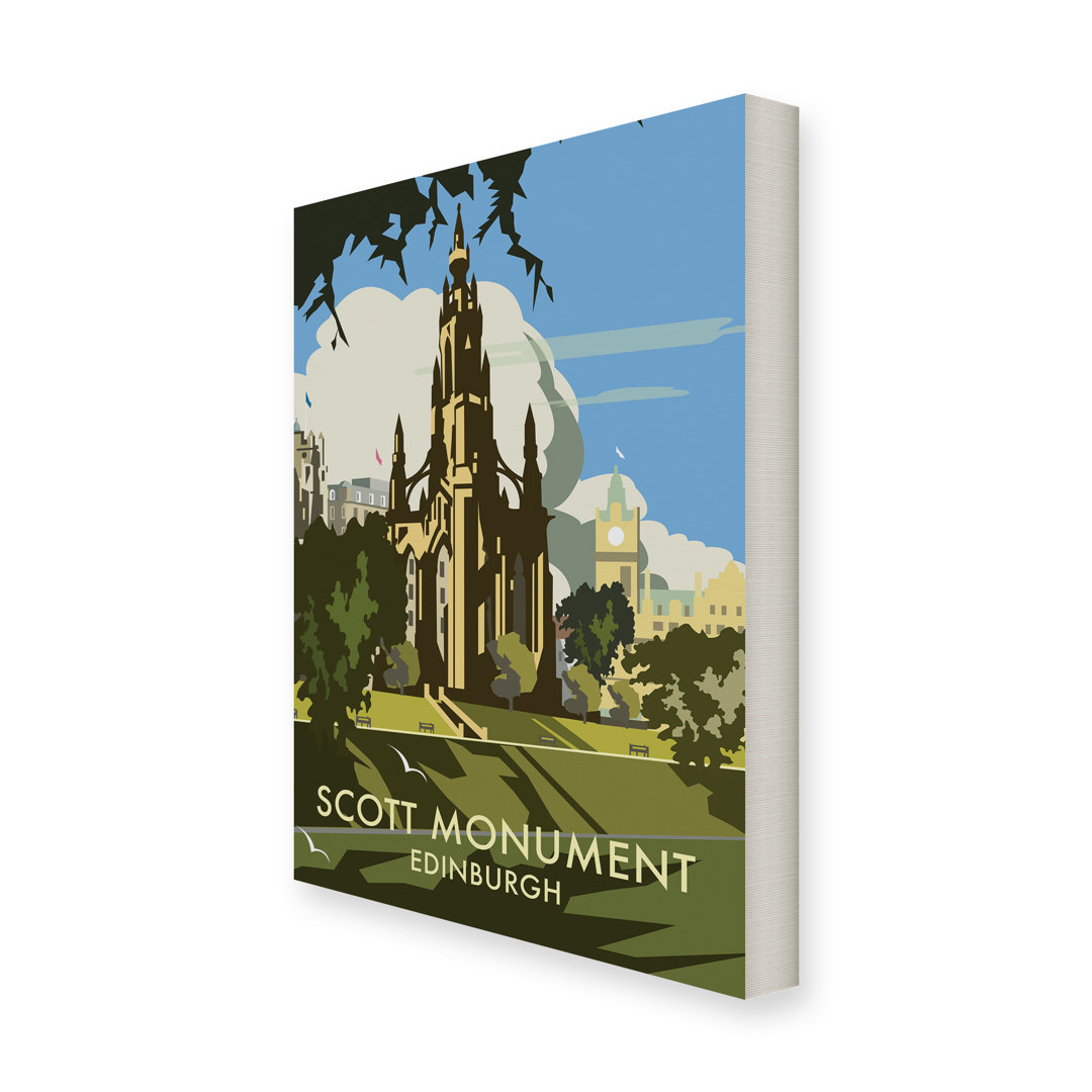 Scott Monument, Edinburgh by Dave Thompson Vintage Advertisement on Canvas