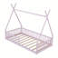 Lit simple en bois avec clôture-928781897