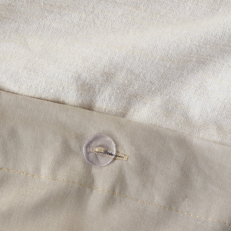 Housse d'édredon très grand / très grand - coton biologique naturel, avec insert et coussin décoratif inclus Taille de coton, patte de boutonnage douce, comprend amovible