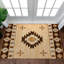 Tapis brun / beige en polypropylène tissé à la machine Giselly-88763731