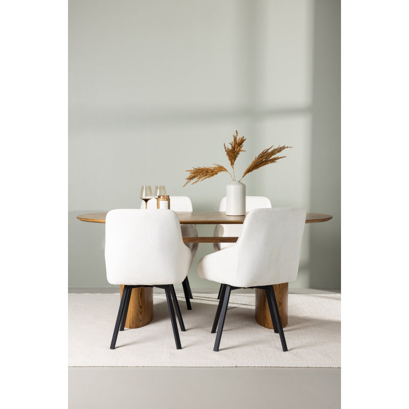 Crespo 4 - Person Dining Set, Beige