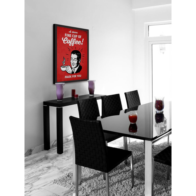 «Damn Fine Coffee» par Dean Sauls - impression encadrée, H 18 po x l 12 po x P 1,5 po