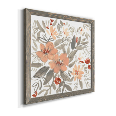 " Peach & Rust Blooms I "