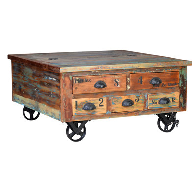 Colucci Solid Wood Solid Wood Coffee Table with Storage