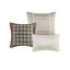 Ensemble d'édredon 7 pièces charmeuse en polyester taupe grand-119417013