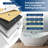 71 inch Whirlpool Freestanding Bathtub with Air Bubble Massage,Glossy White Acrylic Spa Tub for Bathroom