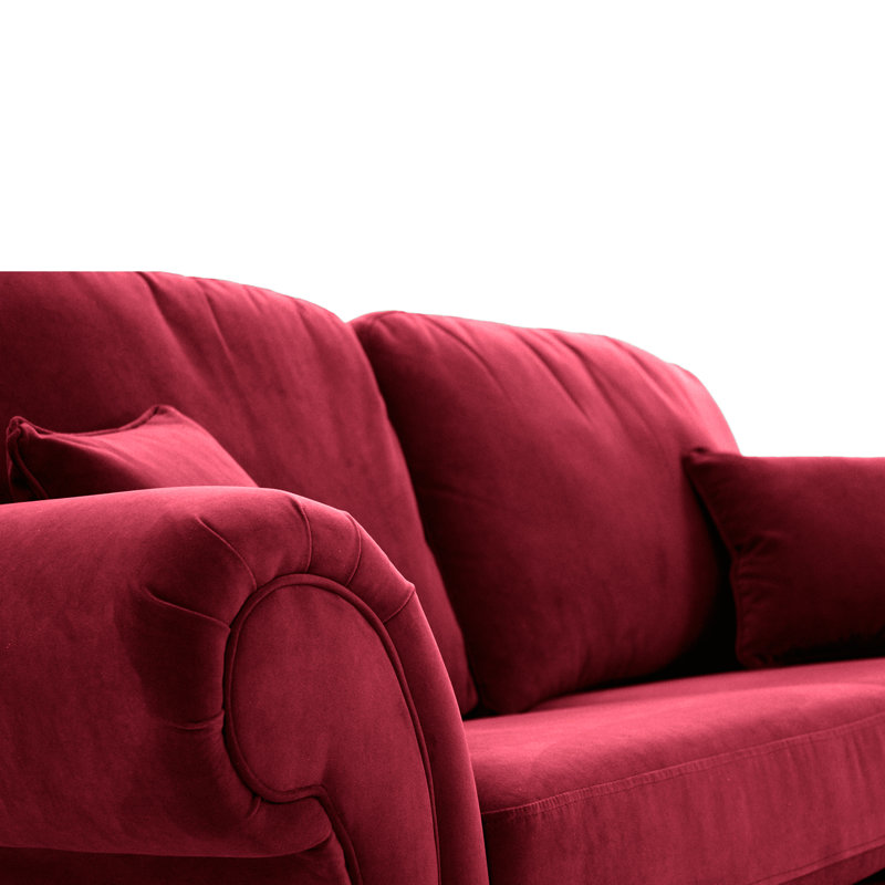 Foreston 2 Seater Velvet Sofa, Burgundy