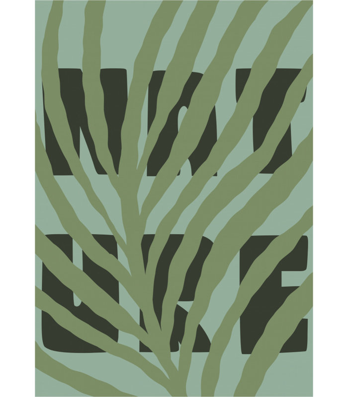 Welcome Green Foliage by Treechild — Floral Wall Art, Brown, 40 × 60, Framed Print