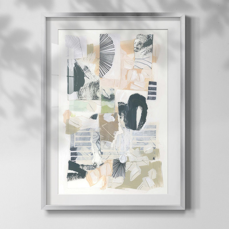 The Shadow Framed Print, White, Silver Framed Paper