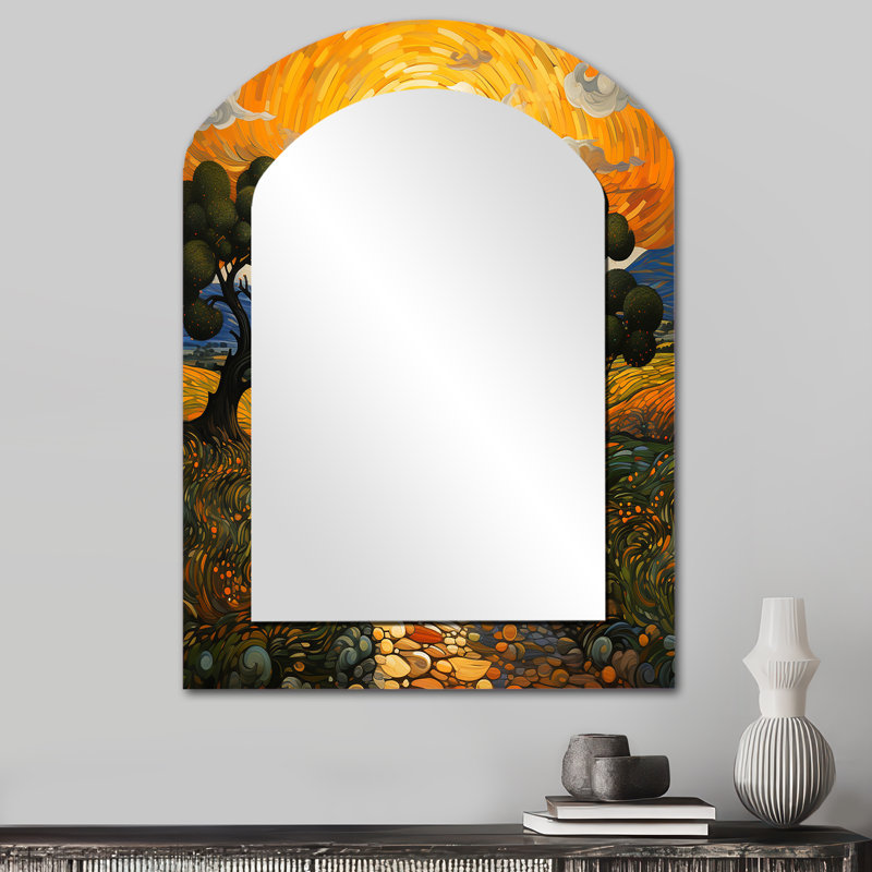 Montclare - Miroir paysager en métal, 34 po x 25 po