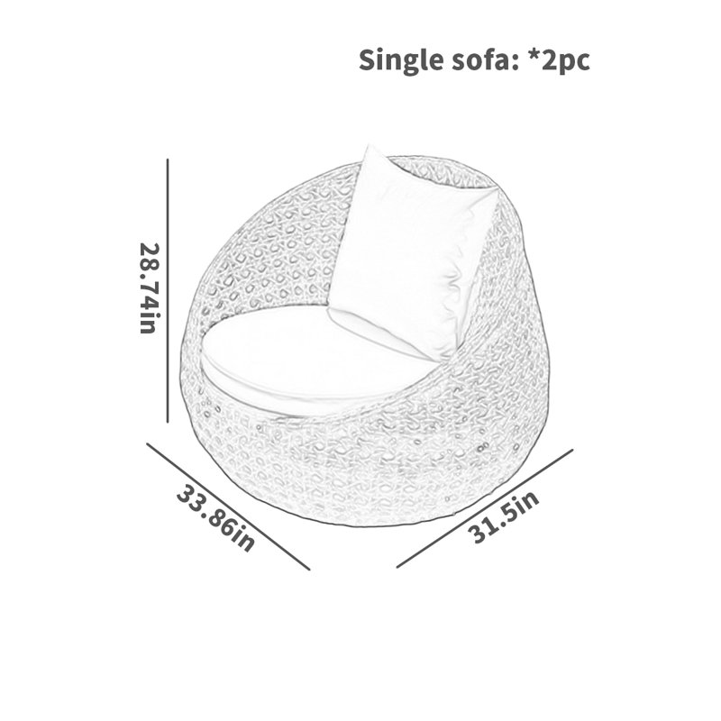 Fauteuil d'extérieur en osier pour les personnes paresseuses