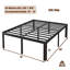 Structure de lit en métal avec coins ronds Jalyna, sommier non requis, silencieux-757905761-800878497
