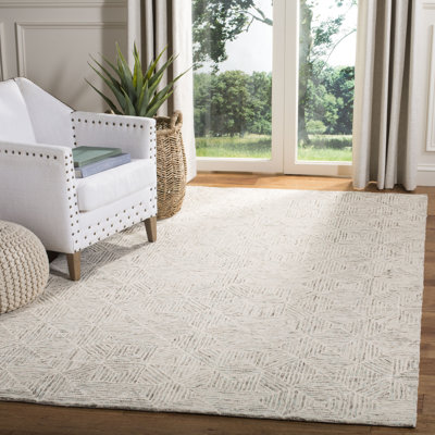 Linsly Hand Tufted Geometric Indoor Rug