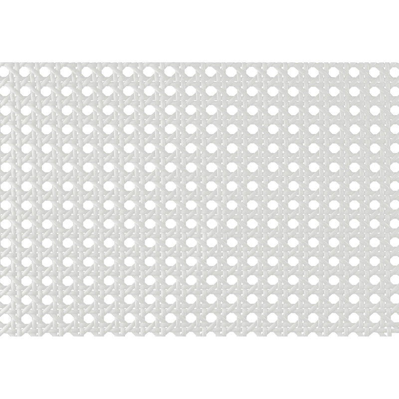 Lit pour grand lit en métal blanc, tête de lit en fausse canne pour un style côtier décontracté, lit sans sommier requis avec cadre, tête de lit, meubles, pas