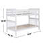 Lit superposé simple en bois avec matelas Wood