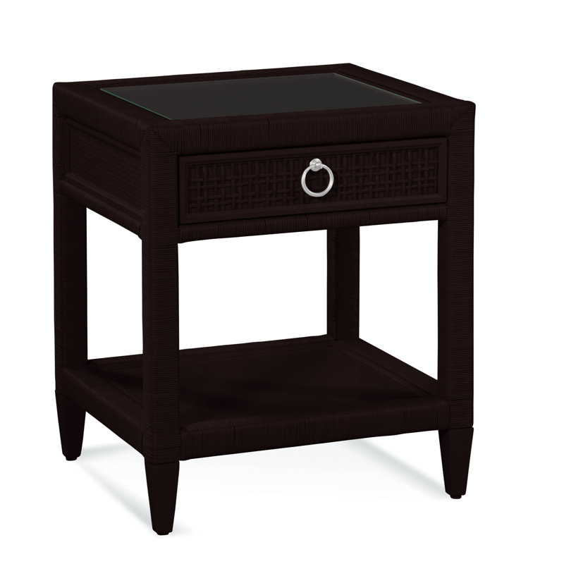 Naples 1 - Drawer Nightstand, Java, Yes, Satin Nickel