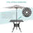 4 - Person Patio Dining Set Umbrella Hole Included Square Table with Cushions Included-94030258