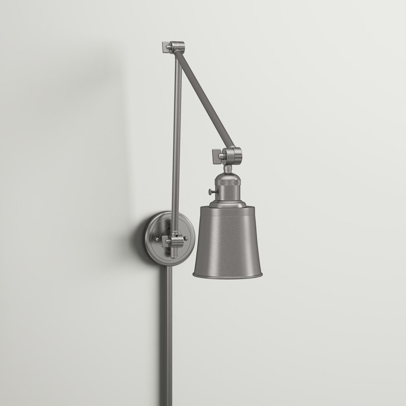 Lavender Hill Swing Arm Sconce, Brushed Satin Nickel