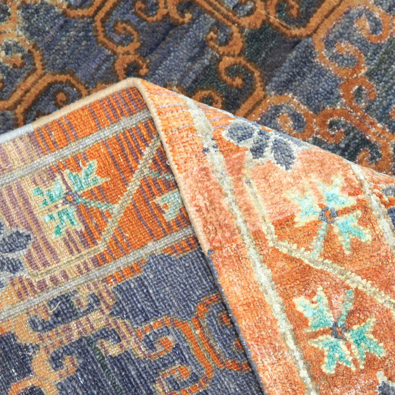 Blue Transitional Wool Rug - 7'10" x 10'1"