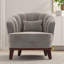 Élégant fauteuil d'appoint en tonneau rembourré Ava-320575075