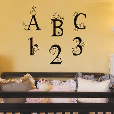 Décalcomanie murale 123-chambre d’enfant abc