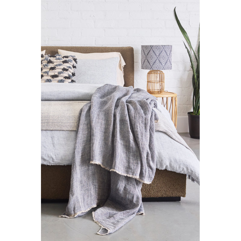 RIVER Throw Blanket, Navy