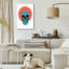  «Blue Skull» par Balazs Solti, art mural en verre acrylique, 24 po x 36 po-2023669655