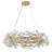 Transitional 12-Light Gold Crystal Chandelier 