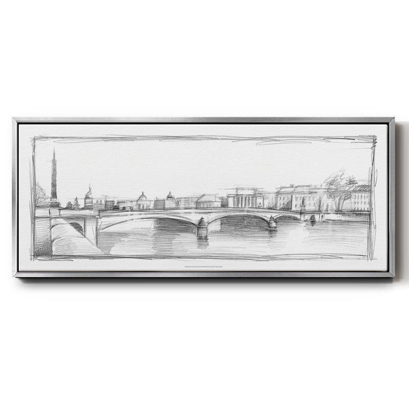 Pont du Carroussel - toile encadrée, H 20 po x l 50 po
