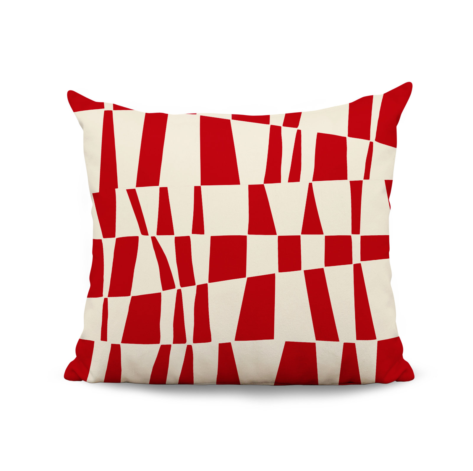 Polyester Throw Pillow, 15W" x 15H", Red