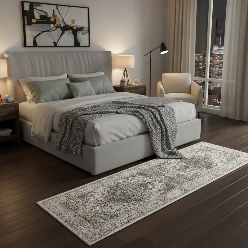 Tapis traditionnel turc Louane, Tapis de couloir 2 pi 8 po x 11 pi
