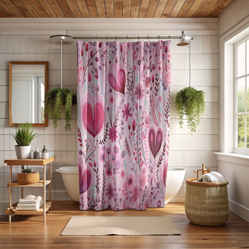 Passion Pulse - rideau de douche standard 1 pièce, H 74 po x l 71 po