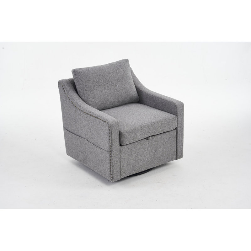 Fauteuil d'appoint pivotant à 360 ° Teddy, Gris