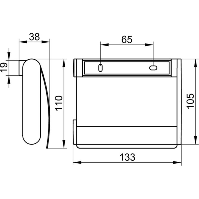 Plan Wall Mounted Toilet Paper Holder