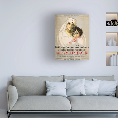 French School BCG «Vaccine Tuberculosis», art sur toile 1917
