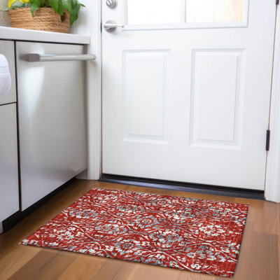 Maliana Washable Floral Indoor / Outdoor Rug