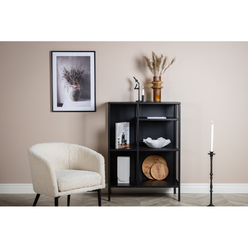 Dirit 110cm H x 80cm W Standard Bookcase, Black