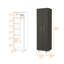 Armoire garde-robe à balconnet, cinq tablettes-129461341