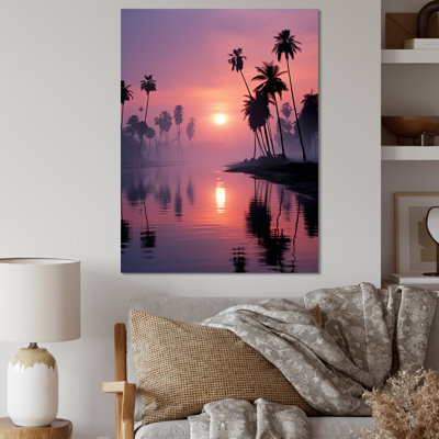 «Lavender Lagoon At Sunset I», reproduction sur toile