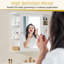 Armoire de salle de bain avec miroir et amplement de tablettes de rangement-1851266358
