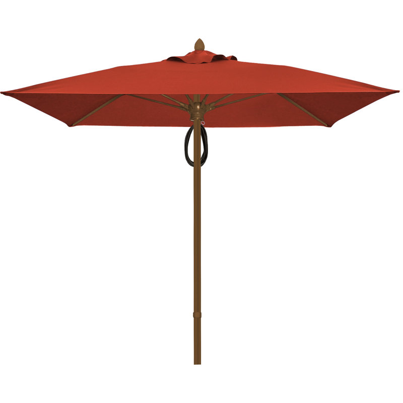 Parasol de marché carré 6 pi Prestige, Bronze champagne, Sunbrella® terre cuite