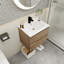 Meuble-lavabo simple 24 po avec plateau en céramique Ashbel