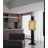 Geometric Square Shade Wood Floor Light Fixture