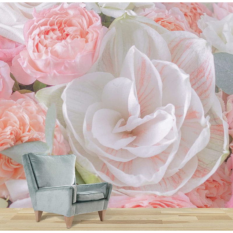 Peel & Stick Floral Border, 66" L x 96" W