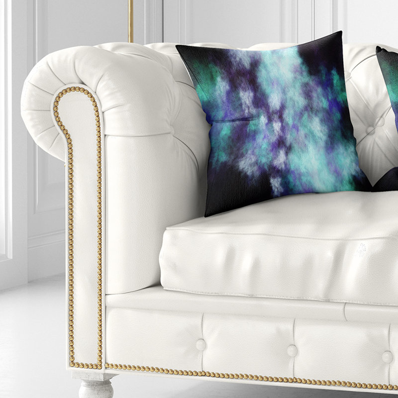 Ciel étoilé Perfect Flowery - coussin imprimé abstrait, 16 po x 1 po, Coussin décoratif