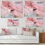 Décoration murale luxueuse en écoulement marbré rose et gris-220502288-220502375